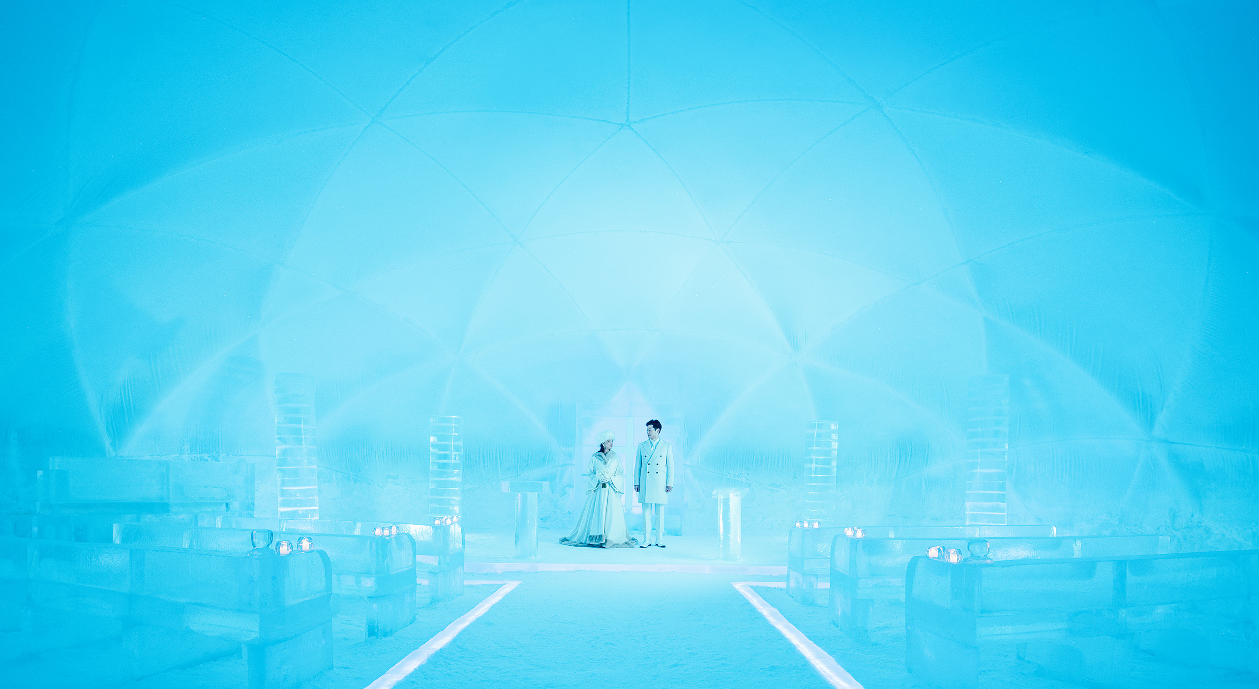 氷の教会 ICE CHAPEL - 北海道で家族旅ウエディング | 星野リゾート トマム